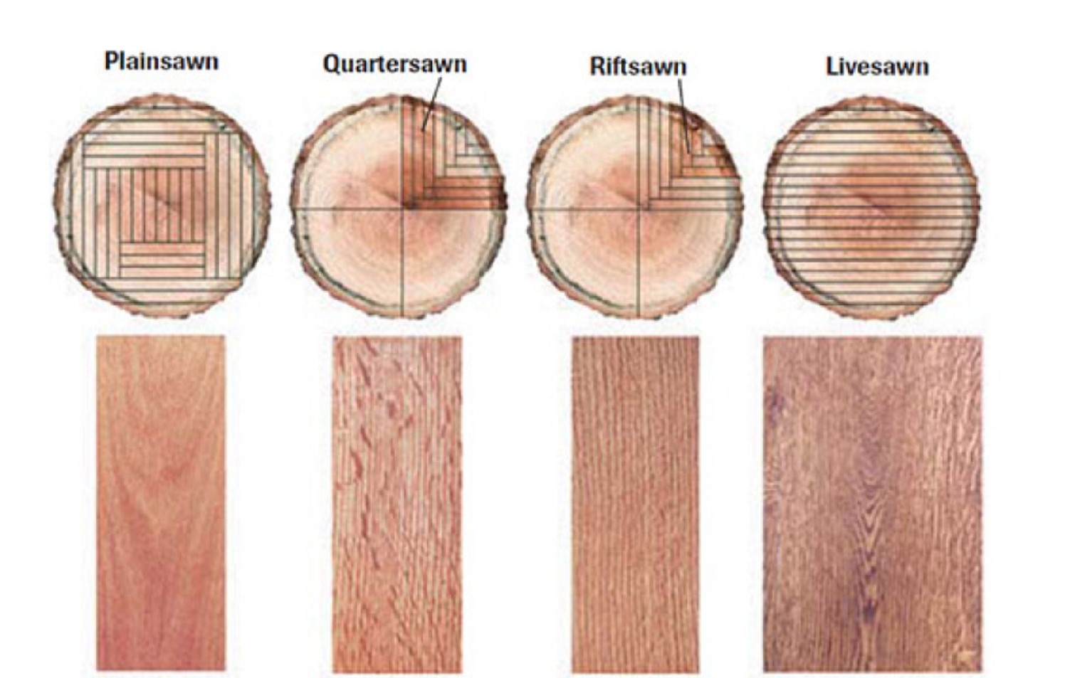 Kd Woods Company Just How Many Ways Can You Slice A Log Plainsawn